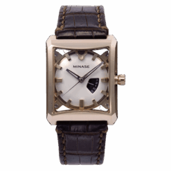 minase 5 windows midsize collection white dial