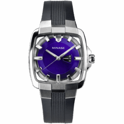 minase watch horizon midsize blue rubber