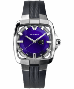 minase watch horizon midsize blue rubber