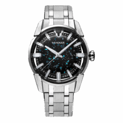 Minase watch Divido Shibo Urushi with stainless steel bracelet