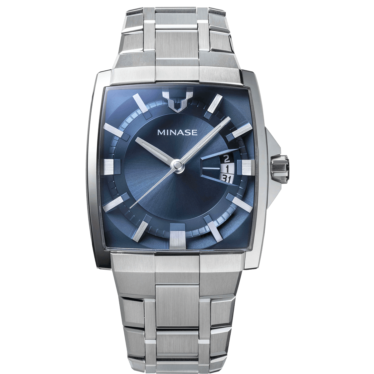 minase watch horizon stainless steel blue