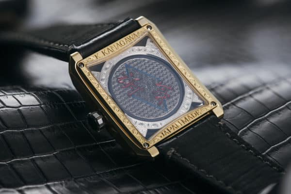 Gold watch Minase 5 Windows Masterpiece made in Japan