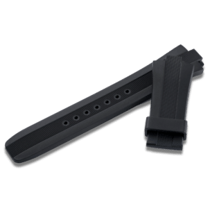 Horizon black rubber strap