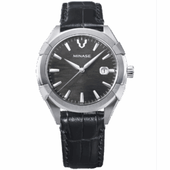 Minase Uruga on leather with grey dial