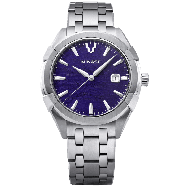 Minase Uruga stainless steel with blue dial