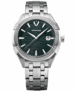 Minase Uruga stainless steel with green dial