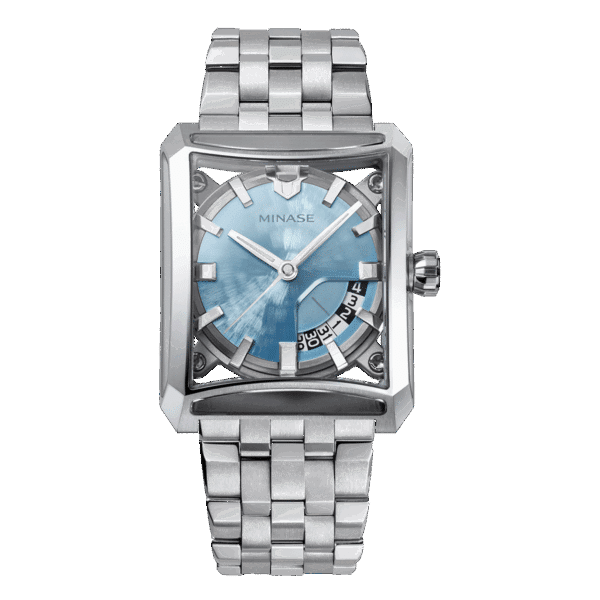 7 Windows 2.0 stainless steel ice blue dial