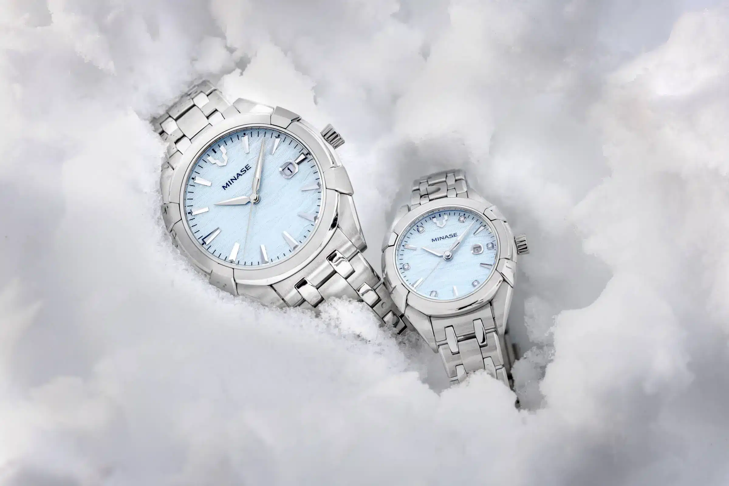 Uruga 42mm 31mm ice blue stainless steel