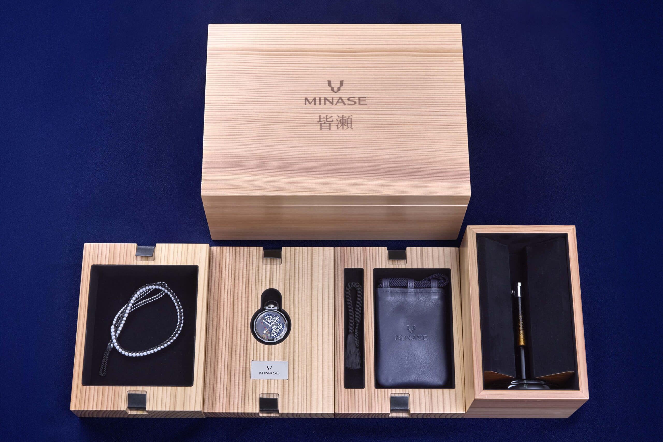wooden box minase luxury pocket watch