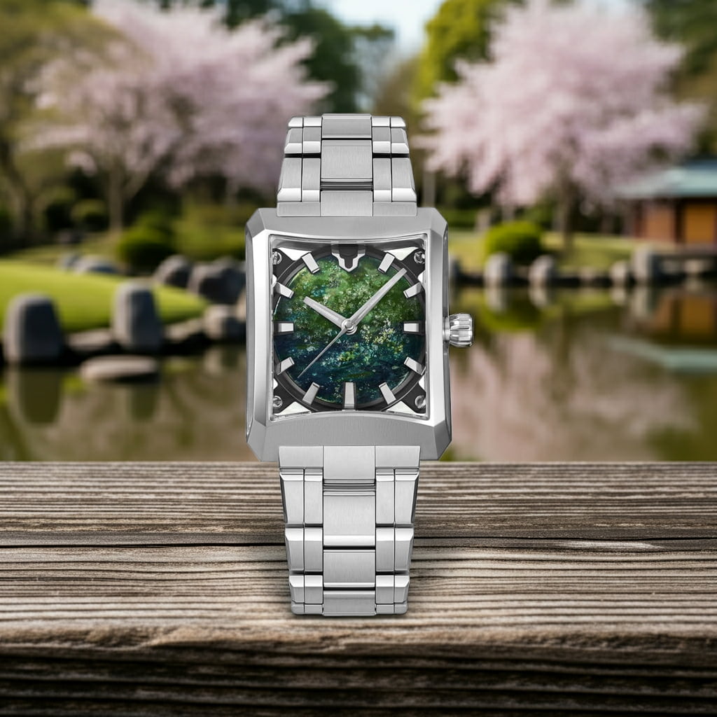Minase windows japanese square watch