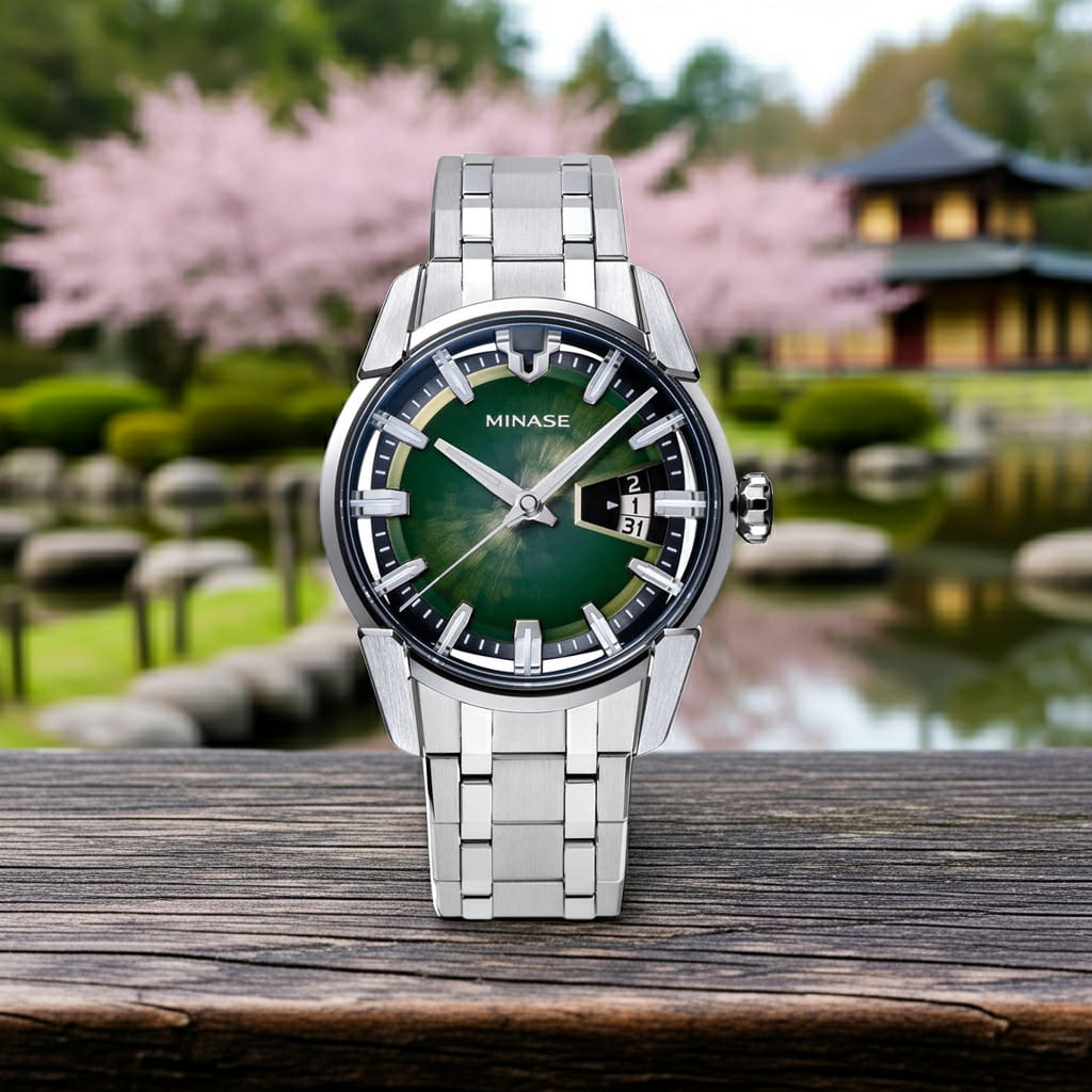 Minase divido japanese round watch