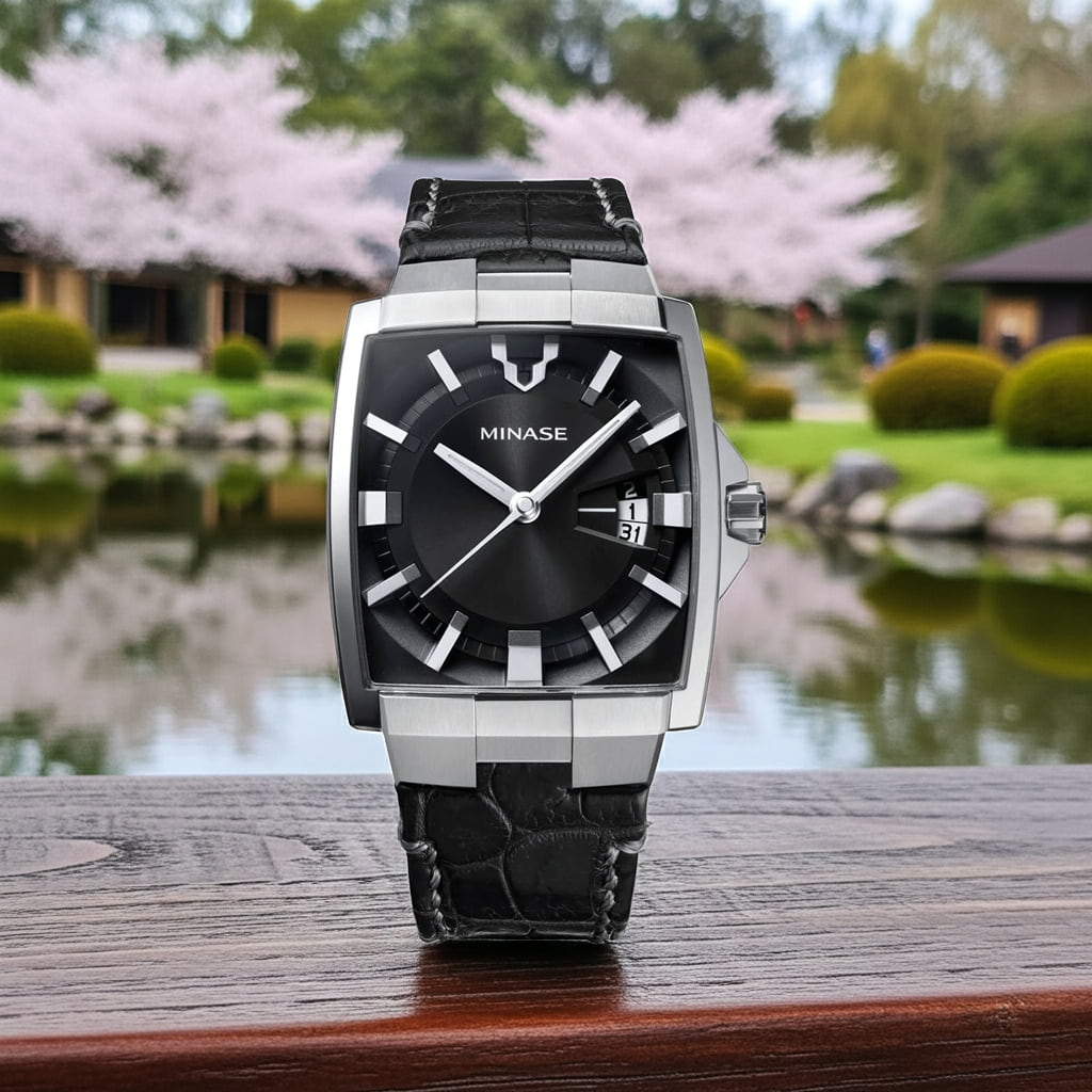 Minase horizon japanese square watch