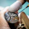 Minase asagimadara pocket watch handmade with wajima makie technique